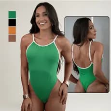 Body Maiô Feminino Bicolor Alcinha Blusinha Moda Gringa Poliamida Premium Fashion Moderno