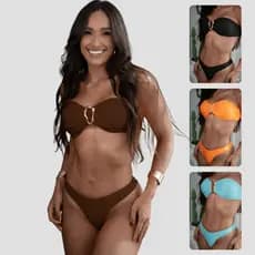Biquíni Asa Delta Bojo Removível Tecido Proteção Solar Uv Estilo Virginia Alta Qualidade Moda Praia