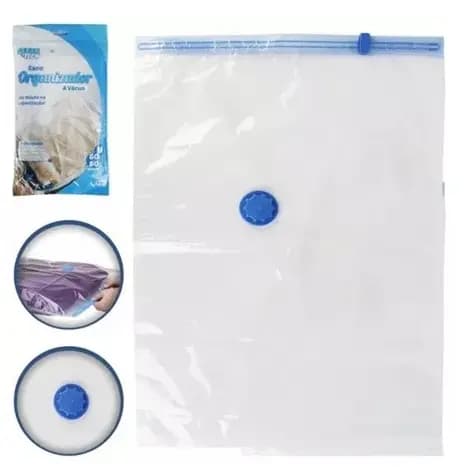 🎒 OFERTA! Saco Organizador a Vácuo 60x80cm – Mais Espaço e Organização!