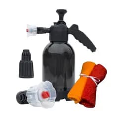 Pulverizador de Espuma 2L Snow Foam Manual + 2 Flanelas Microfibra Lavagem Automotiva Carro Moto