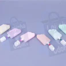 Mini Marca Texto Picolé Mordido | Mini Marcadores Fofos | Marca Texto Cores Variadas - Kit 6 cores