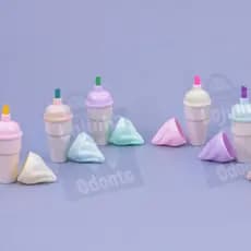 Mini Marca Texto Sorvete de Casquinha | Mini Marcadores Fofos | Marca Texto Cores Variadas - Kit 6 Cores