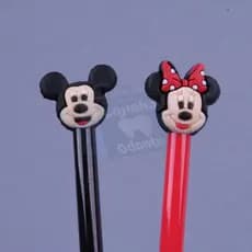 Caneta De Gel Mickey Mouse | Caneta De Gel Minnie | De Estudante | Material Escolar | Escritório |  Caneta Fofa | Caneta De Gel De Silicone Com Desenho | Artigos De Papelaria | Papelaria Criativa