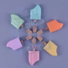 Mini Marca Texto Picolé | Mini Marcadores Fofos | Marca Texto Cores Variadas - Kit 6 cores