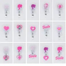 (Parte 2 de 2) Porta Crachá Barbie Retrátil Roller Clip Personalizados Temático