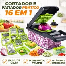 Fatiador de Legumes Cortador Profissional Multifuncional Triturador de Verduras com Lâminas Inox
