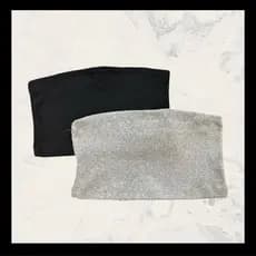Kit 2 Cropped Feminino Top Faixa Liso RIBANA PREMIUM