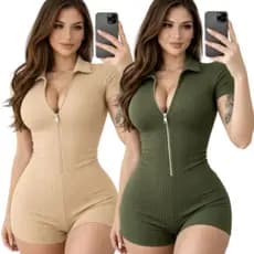 MACAQUINHO FEMININO CANELADO COM ZIPER TUBINHO CURTO MODA BLOGUEIRA