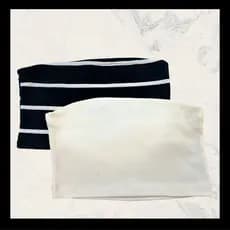 Kit 2 Cropped Feminino Top Faixa Liso RIBANA PREMIUM