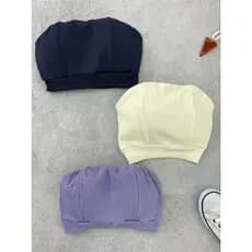 KIT 3 CROPPED TOP FAIXA TOMARA QUE CAIA  RIBANA CANELDA PREMIUM MODA GRINGA