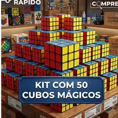 Kit com 50 Cubos Mágicos Interativos para Crianças Adultos de Qualidade para Raciocinio Anti Estresse Brinquedos