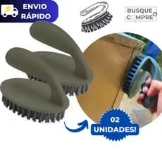 Kit 2 Escovas com Alça Plástica para Lavar Tênis Sapatos Roupas Esfregar Limpeza Azulejo Banheiro
