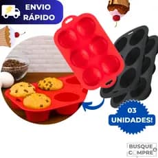 3 Formas para Cupcake Dobrável de Silicone Assadeira Resistente a Temperatura Alta Forma Assadeira