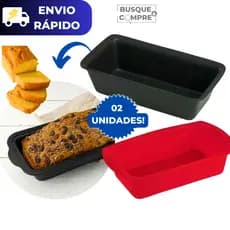 2 Forma para Pão Bolo Assadeira Molde de Silicone Dobrável Resistente a Temperatura Alta Assadeira