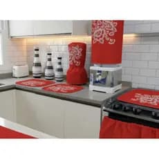 Kit Jogo De Cozinha 7 Peças Decorativas  Estampado Capas Para Cozinha 100% OXFORD