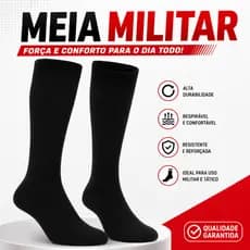 Meia Reforçada para Trabalho Pesado com bota e Coturno (Cano Longo) TAM 38 a 44