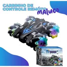 Carrinho Maluco LED com Controle Remoto Sem Fio