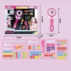 Máquina de Tranças Infantil Fashion | Kit Beleza Menina com Acessórios de Cabelo