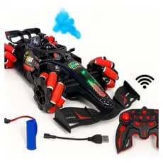 Carrinho De Controle Remoto Fórmula 1  Recarregável 2.4GHz com Luzes Led drift 360