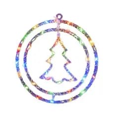 ARGOLA DUPLA NATALINA 80 LEDS COLORIDO – FIGURAS ILUMINADAS