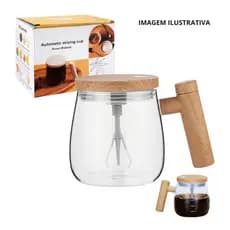 Caneca Mixer Elétrica 400ml Auto Agitadora Mistura Café Leite Achocolatado