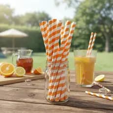 Canudo de papel milk shake 10mm - 1000un