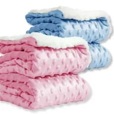 Cobertor de Bebe com Sherpa Dupla Face Edredom Luxo Antialérgico