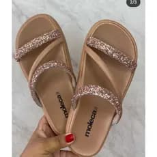 Sandalia papete original moleca Brilho super comfortavel