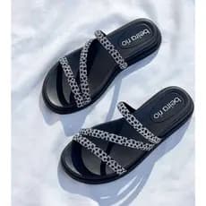 Chinelo Papete Beira Rio com Tiras Espelhadas
