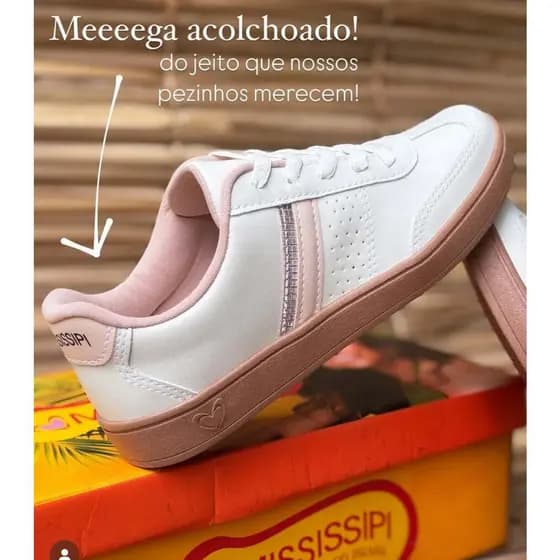 Tênis MississipiFeminino Recortes Napa Casual