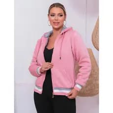 Jaqueta Feminina de Moletom Peluciado – Ideal para o Inverno