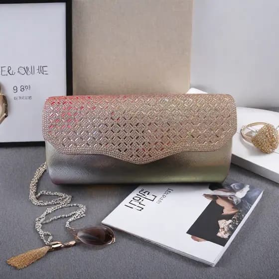 Bolsa envelope com para mulheres, bolsa noite formal com corrente, bolsa para banquetes, bolsa