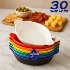 Kit 5 a 30 Petisqueira saladeira plástico barquinha frios canoa barca petisco festa churrasco