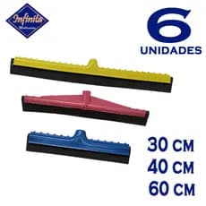 Kit 2 a 6 Rodo de limpeza 30 40 60 cm casa banheiro faxina piso sem cabo