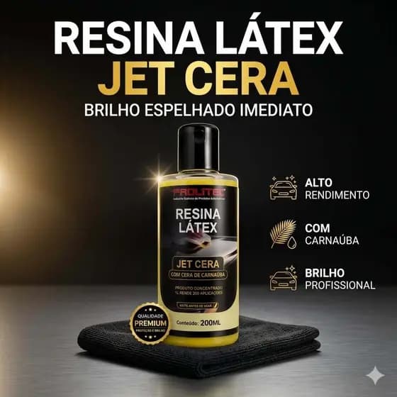Resina Latex Jet Cera de Carnaúba Lavagem a Seco Automotiva Prolitec