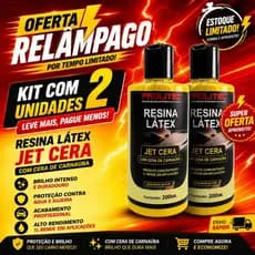 Kit Lavagem Automotiva a Seco Resina Latex Jet com Cera de Carnaúba - Kit Rende Até 4 litros