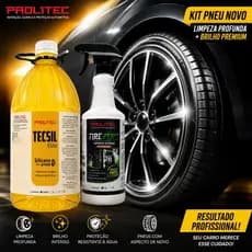 Kit Pretinho Pneu Tire Zero 1L + Silicone Tecsil Elite 3L Prolitec Limpeza e Brilho
