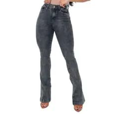 Calça Jeans Flare Feminina Hot Pants Boca Sino Larga cintura alta skinny country