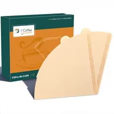 Kit 100 Filtros de Papel Natural Tamanho V01/V02 Tipo V60 Passador de Café