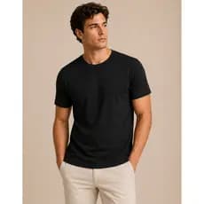 Camiseta Masculina Básica Lisa Malha Fria Slim Tecido Tecnológico
