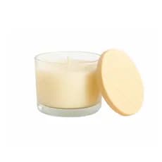 Kit Potes de Vidro Patê 150ml Com Tampa de Madeira Para Velas Aromáticas e Velas Artesanais