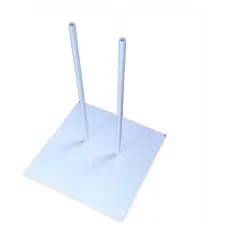 Base De Manequim Suporte 2 pinos 30cm - BRANCO PRATA E PRETO.