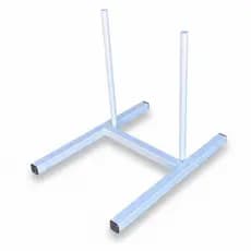 Expositor Suporte De Manequim Modelo H - Base Fixa Com 2 Pinos - Itens Loja Aço.