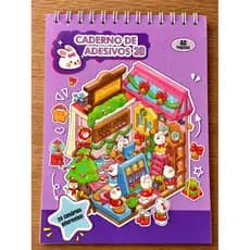 Caderno Adesivos 3D - Estimula Criatividade com 20 Cenários e Adesivos em Alto-Relevo