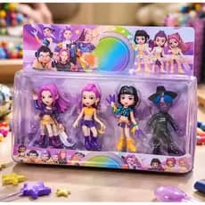 Kit Bonecas Guerreiras do K-POP – 4 Mini Personagens Colecionáveis