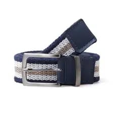 Cinto Masculino Premium Gorgurão Lona Detalhe em Couro Casual Esporte Fino Liso Fivela
