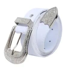 Cinto Feminino Branco Pluz Size Country Cowboy