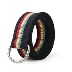 Cinto Gorgurão Mesclado Reggae Masculino em Meia Argola