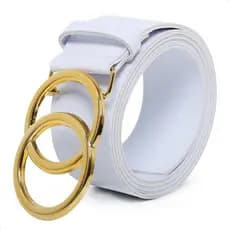 Cinto Feminino Argola Dupla Dourado Super Estilosa Moda 2025