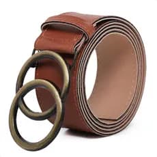Cinto Feminino Caramelo Argola Dupla Blogueira Estilosa